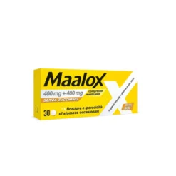 Maalox 400+400 Mg Contro Acidità di Stomaco Occasionale Senza Zucchero 30 cpr