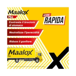 Maalox Plus Azione Rapida Contro Bruciore e Acidità di Stomaco 50 cpr
