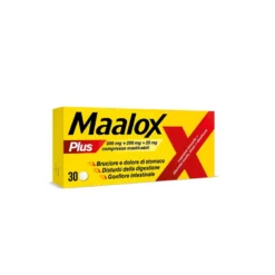 Maalox Plus Azione Rapida Contro Bruciore e Acidità di Stomaco 30 cpr