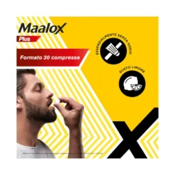 Maalox Plus Azione Rapida Contro Bruciore e Acidità di Stomaco 30 cpr