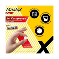 Maalox Plus Azione Rapida Contro Bruciore e Acidità di Stomaco 30 cpr