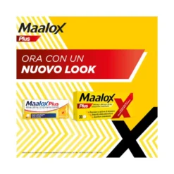 Maalox Plus Azione Rapida Contro Bruciore e Acidità di Stomaco 30 cpr