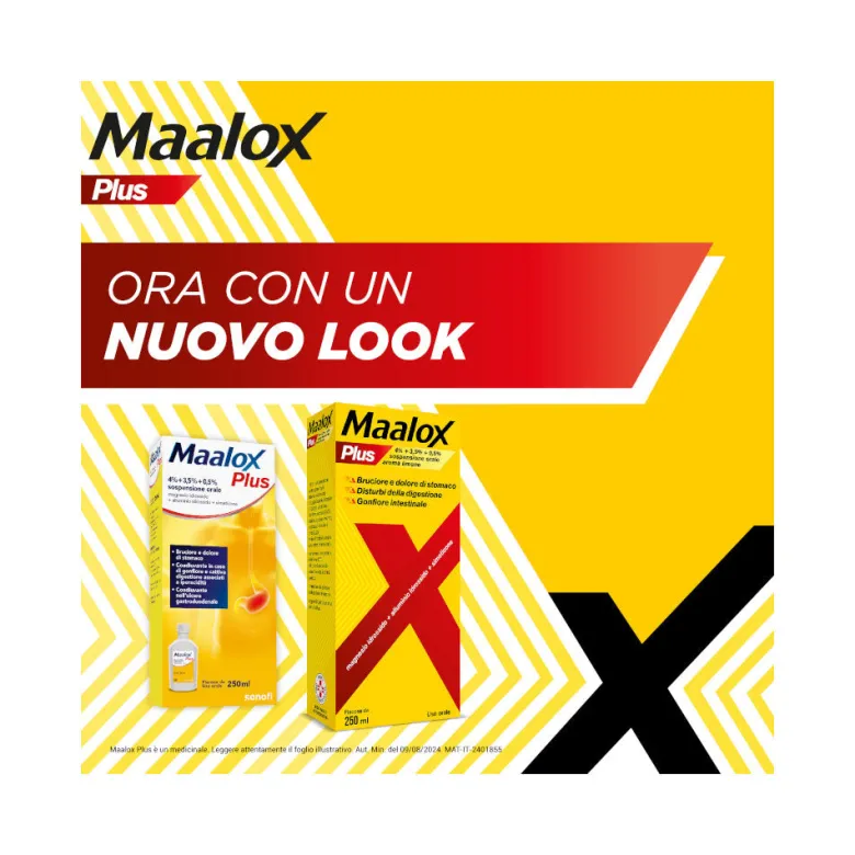 Maalox Plus Sospensione Orale Contro Bruciore e Acidità di Stomaco 250 ml