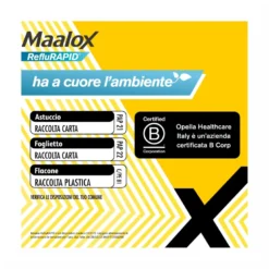 Maalox Reflurapid Blocca il Reflusso Neutralizza il Bruciore da Iperacidità 40 Compresse