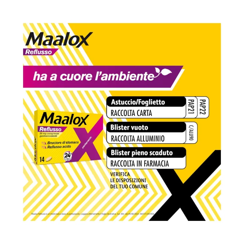 Maalox Reflusso Contro Reflusso Acido 14 Compresse