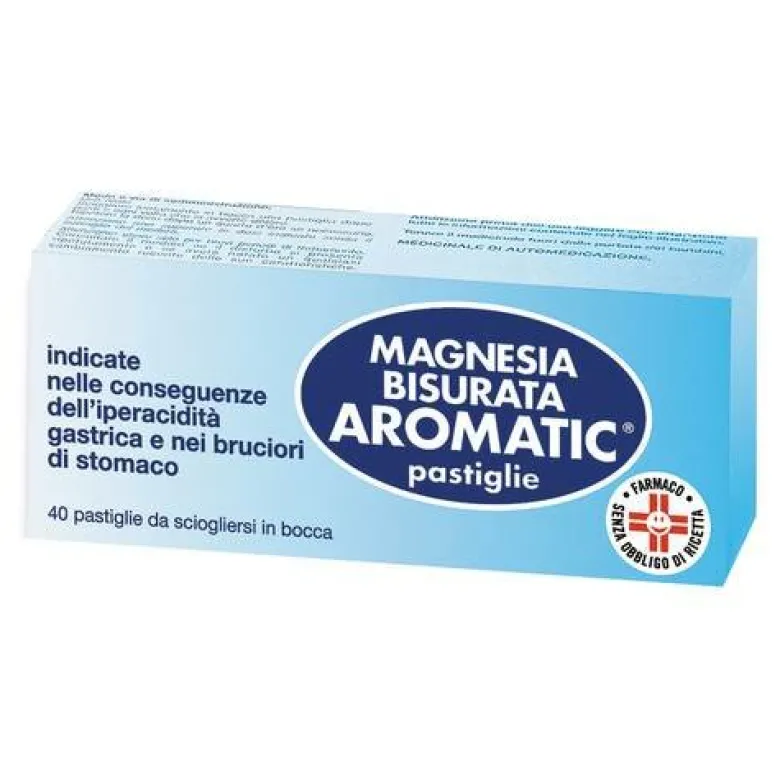 Magnesia Bisurata Aromatic antiacido antiulcera 80 Pastiglie