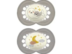 Mam Night Succhietto 6Mesi+ Silicone Doppio Neutro