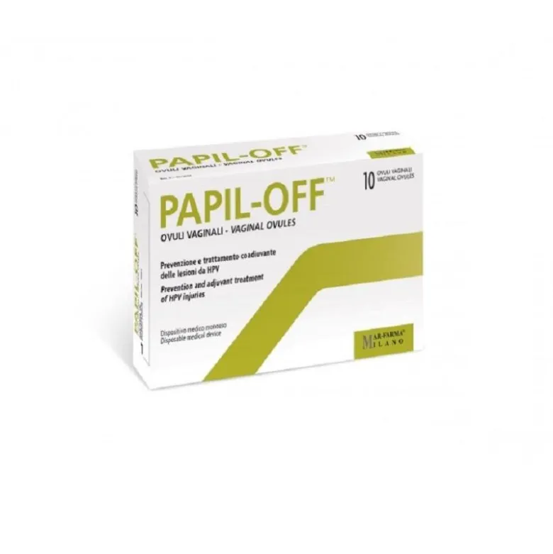 Mar-Farma Papil-Off previene e tratta le lesioni vaginali 10 ovuli vaginali