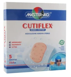 Master Aid Cutiflex Acqua Stop Cerotto Medicazione Adesiva Sterile 10x8 5pz
