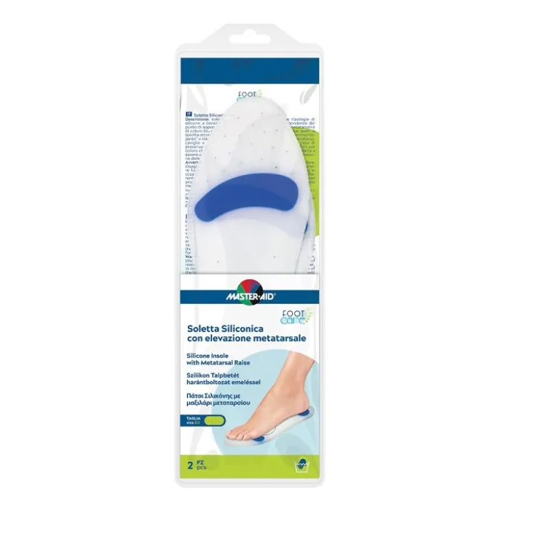 Master-Aid Foot Care Soletta Siliconica con elevazione metatarsale taglia L 2 pezzi