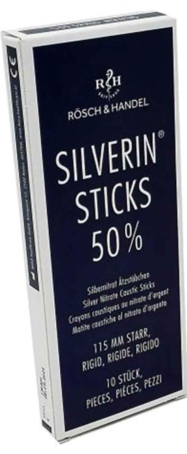 Matita Caustica Silverin Nitrato D'argento 50% Rigida Lunghezza 115 mm 10 Pezzi
