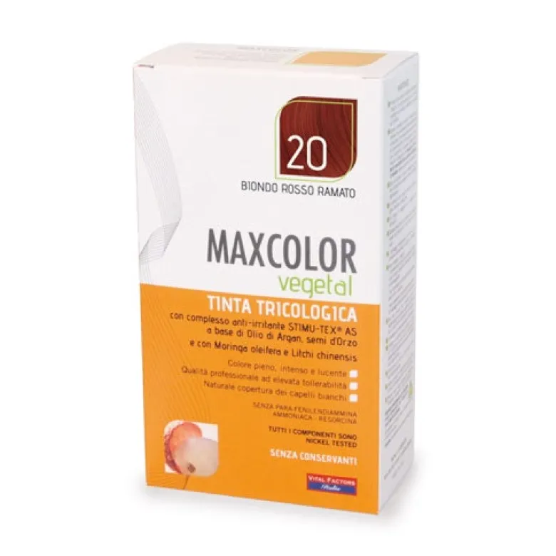 Maxcolor Vegetal Tinta 20 Biondo Rosso Ramato 140ml