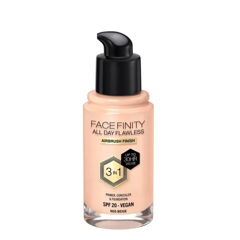 Max Factor Fondotinta Facefinity All Day Flawless 3In1 N55 Beige 30ml