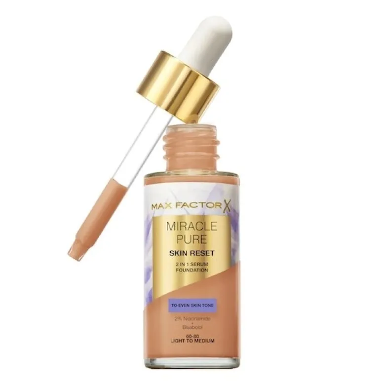 Max Factor Fondotinta Miracle Pure Skin Reset 2 in 1 Siero 30ml - Light To Medium