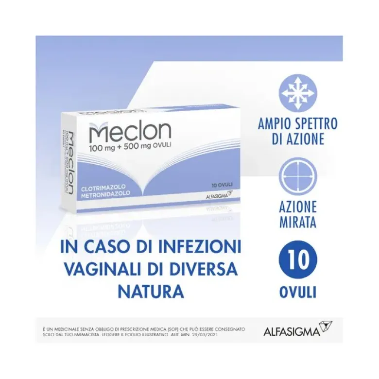 Meclon 100mg+500mg 10 ovuli vaginali