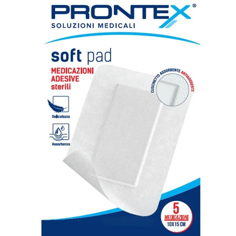 Medicazione Adesiva Sterile Prontex Soft Pad 10x15 cm 5 Pezzi