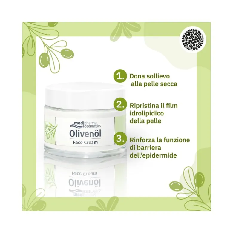 Medipharma Cosmetics Olivenol Crema Viso per pelli secche e sensibili 50ml