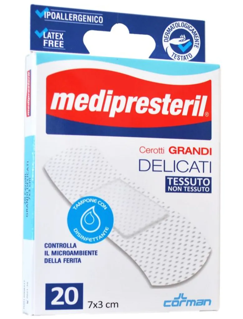 MediPresteril 20 cerotti Grandi Delicati 7 x 3 cm