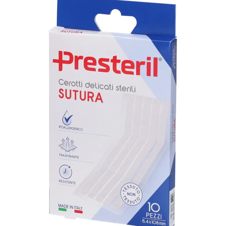 MediPresteril 10 cerotti Sutura Delicati 6,4 x 108 mm