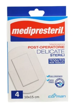 MediPresteril 4 medicazioni post-operatorie delicate 10x15cm