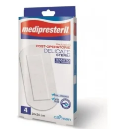 Medipresteril Medicazioni Post-Operatorie Delicate 4 cerotti 10x20cm