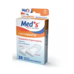 Med's farmacerotto trasparente impermeabile 20 cerotti ipoallergenici assortiti
