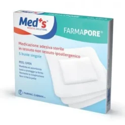 Meds Medicazione Adesiva Sterile 12x12cm 5 Pezzi