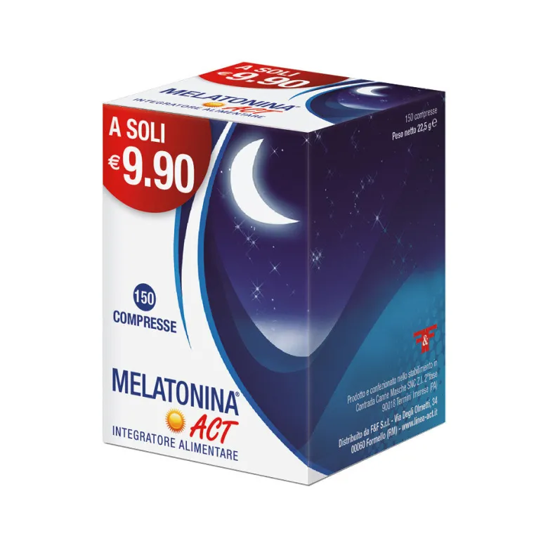 Melatonina Act per favorire sonno e rilassamento 150 compresse