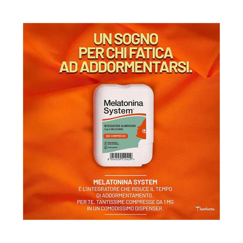 Melatonina System Utile Per Combattere Stree e Insonnia 300 Compresse
