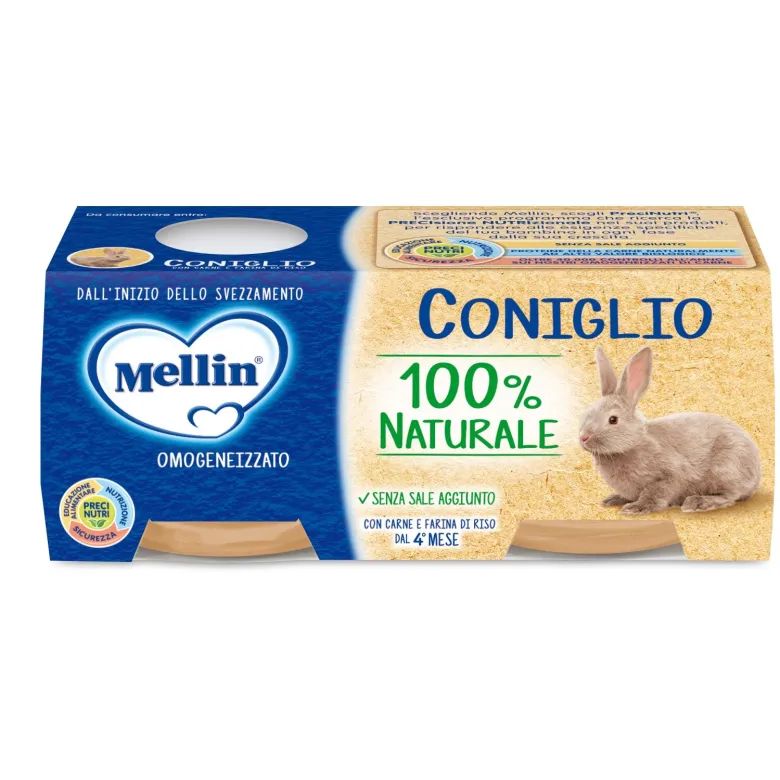 Mellin Omogeneizzato Coniglio 2x80g