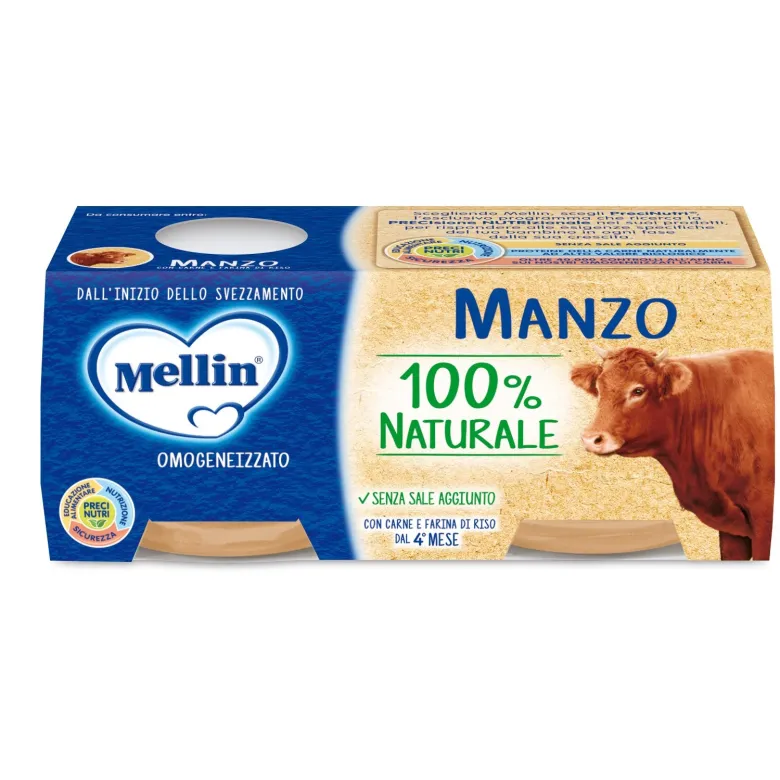 Mellin Omogeneizzato Manzo 2 X 80 Grammi