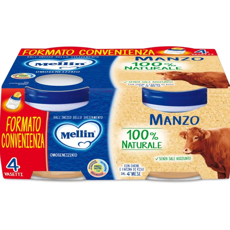 Mellin Omogeneizzato Manzo 4X80g