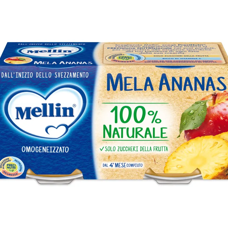 Mellin Omogeneizzato Mela/Ananas 2x100g
