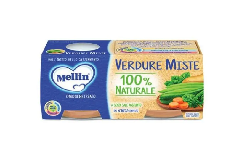 Mellin Omogeneizzato Verdure Miste 4M+ 2x80g
