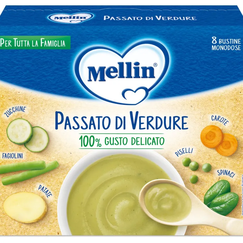 Mellin Passato di Verdure indicato per tutte le età 8 buste