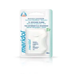 Meridol Filo Interdentale Spugnoso cerato delicato sulle gengive gusto menta 40m