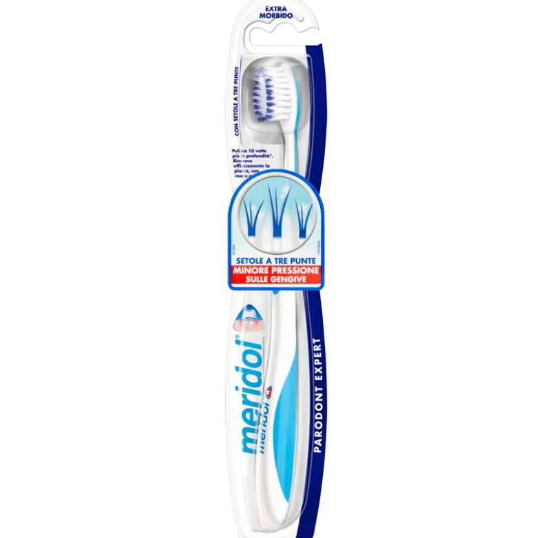 Meridol Spazzolino Parodont Expert Extra Morbido con setole a tre punte 1 pezzo