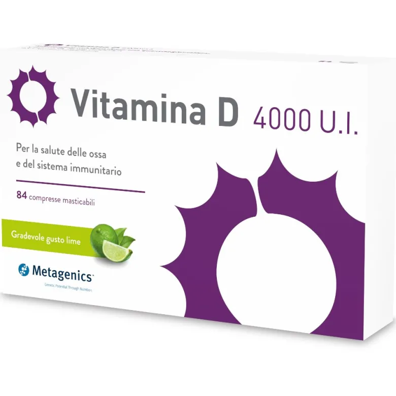 Metagenics Vitamina D 4000 U.I. 84 compresse gusto lime