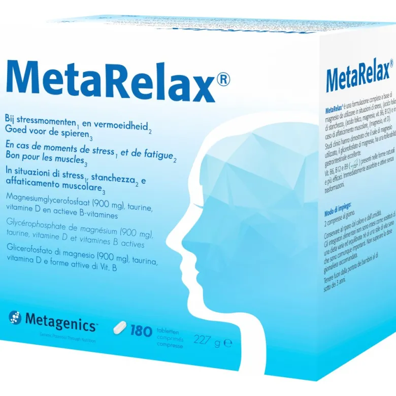 Metarelax integratore alimentare di magnesio 180 compresse
