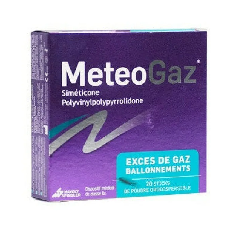 Meteogaz Polvere previene l'accumulo di gas e il gonfiore 20 stick