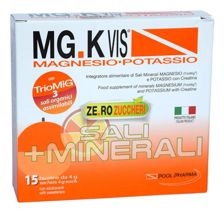 Mg K Vis Magnesio E Potassio Gusto Orange Senza Zucchero 15 Bustine