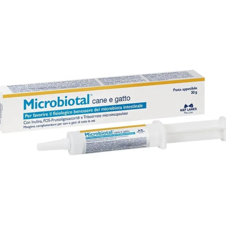 Microbiotal per il benessere intestinale di cane e gatto pasta appetibile 30g