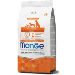 Monge Anatra Riso E Patate Cibo Secco Per Cani Adulti Sacco 2,5 Kg