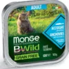 Monge B Wild Grain Free Acciughe Con Ortaggi Cibo Umido Per Gatti Adulti 100g