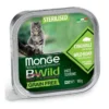 Monge B Wild Grain Free Cinghiale Con Ortaggi Cibo Umido Per Gatti Sterilizzati 100g