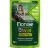 Monge B Wild Grain Free Cinghiale Con Ortaggi Cibo Umido Per Gatti Sterilizzati 85g