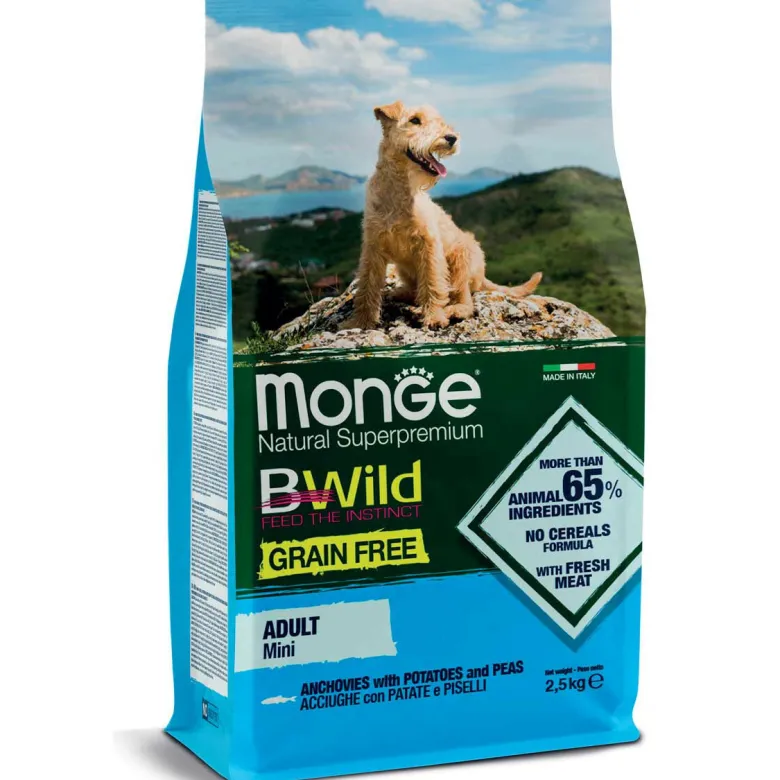 Monge Bwild Grain Free Mini Adult Acciughe 2.5kg