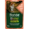 Monge B Wild Grain Free Salmone Gamberetti Con Ortaggi Cibo Umido Per Gatti Sterilizzati 85g
