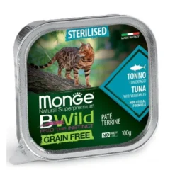 Monge B Wild Grain Free Tonno Con Ortaggi Cibo Umido Per Gatti Sterilizzati 100g