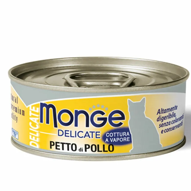Monge Delicate Pezzetti Petto Di Pollo Cibo Umido Per Gatti Adulti 80g